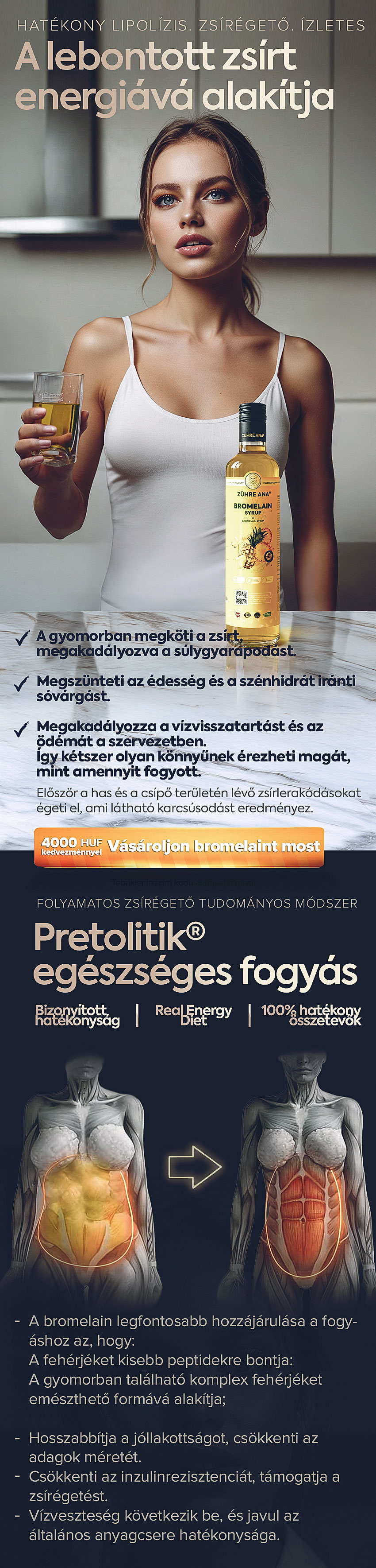 A Bromelain szirup természetes összetevői